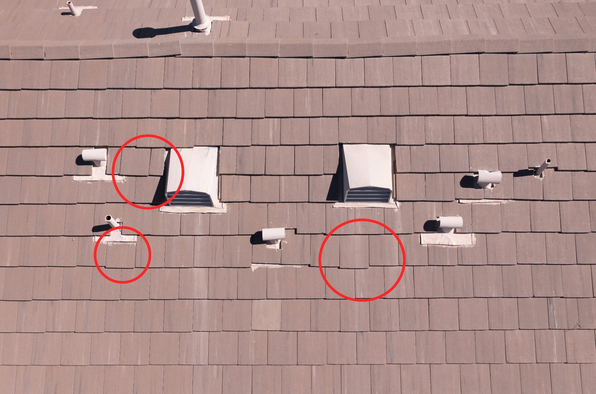 Aerial drone roof inspection for hail damage documentation in Denver