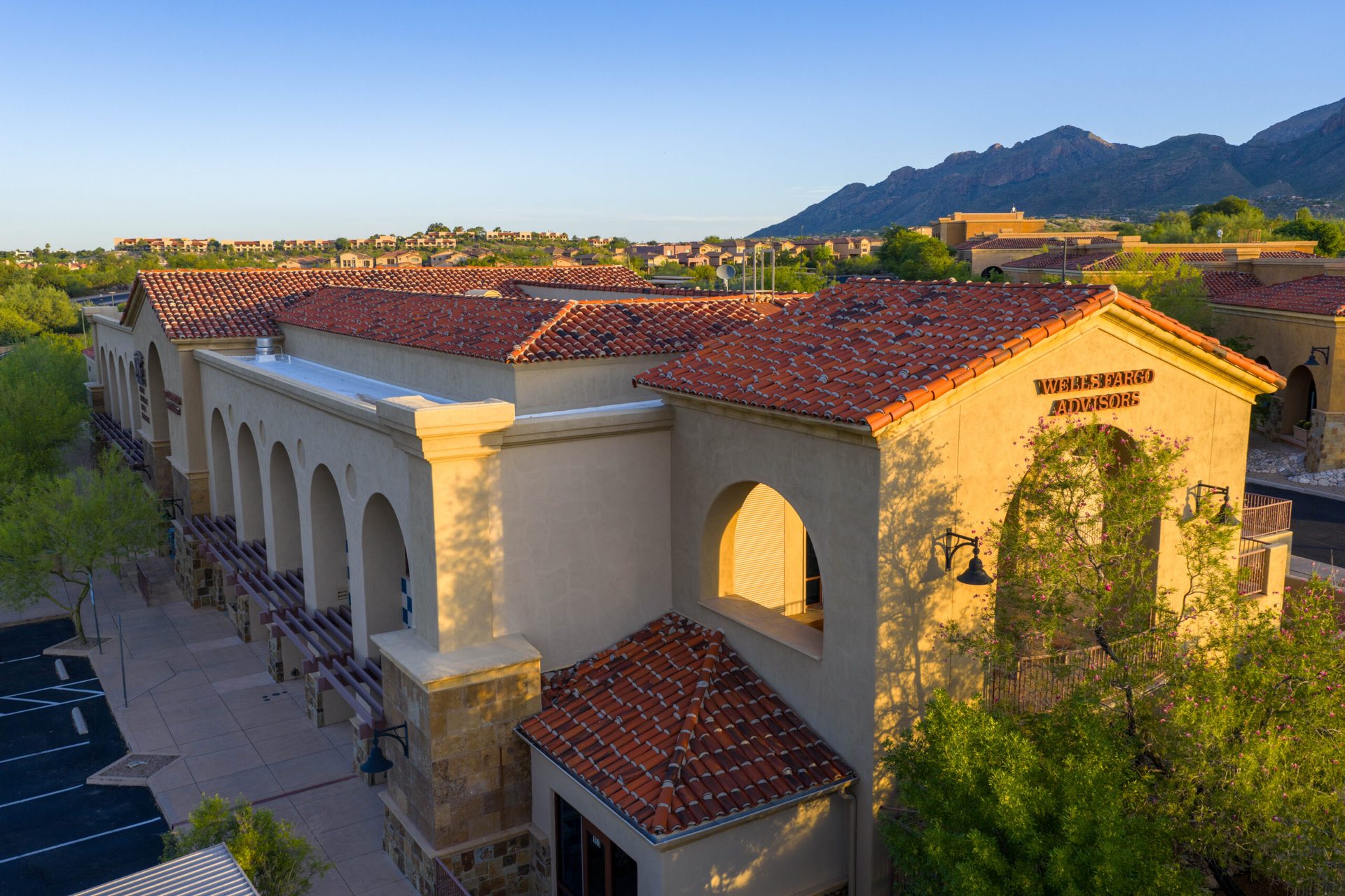 commercial building aerial drone photography Albuquerque