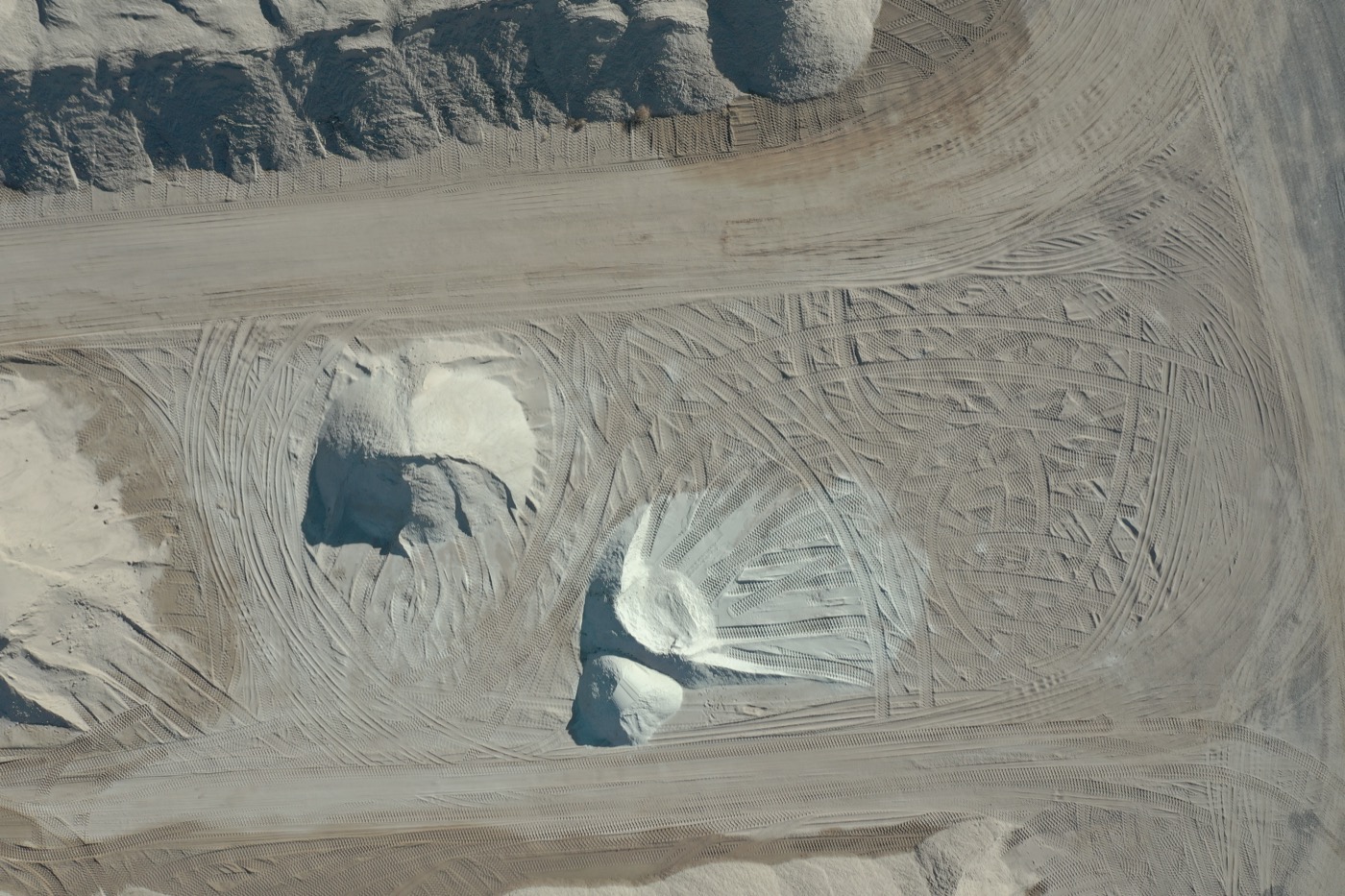 Aerial stockpile volumetric survey at an aggregate operation
