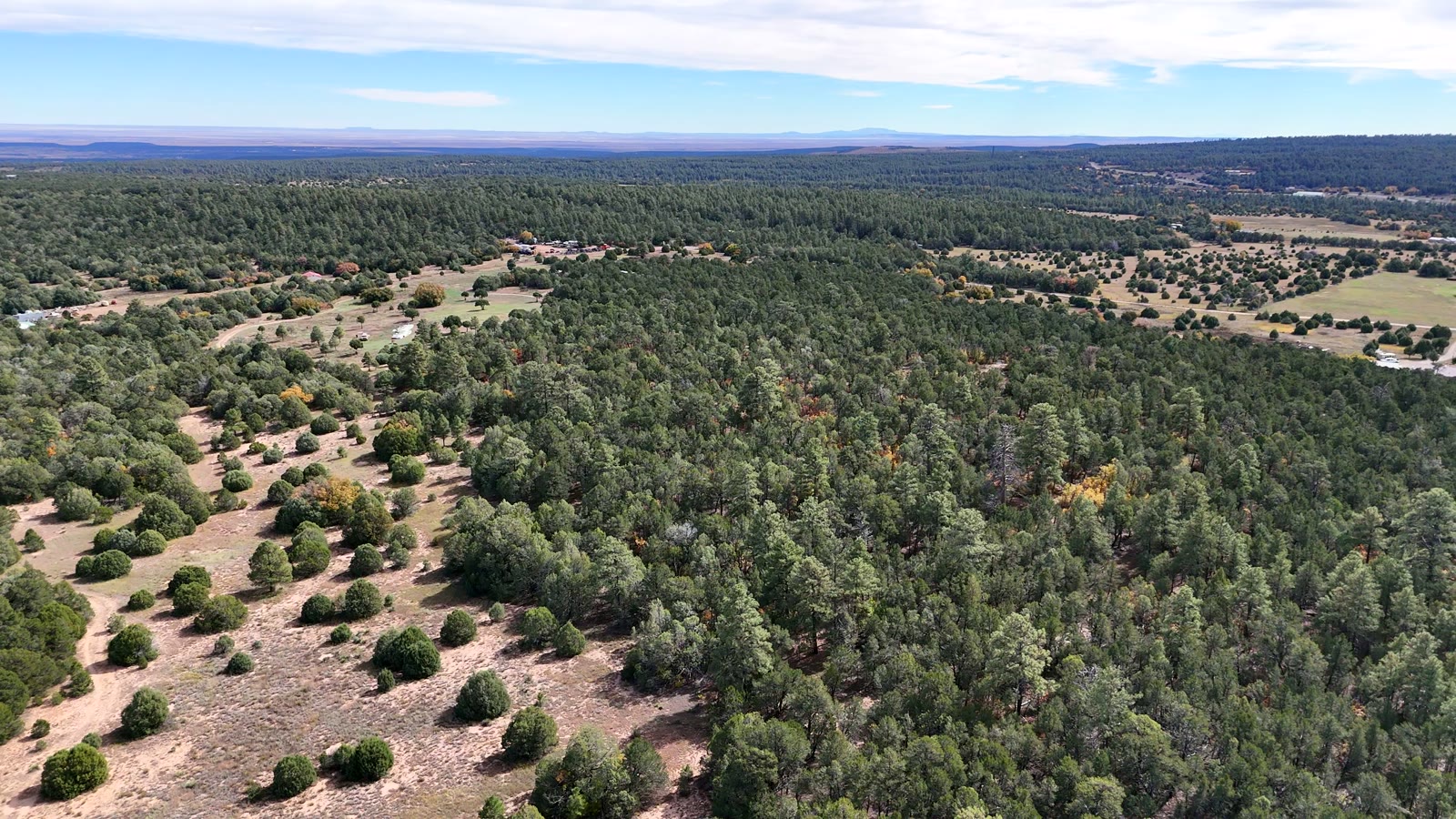 Low aerial over East Mountains land used in a development marketing campaign