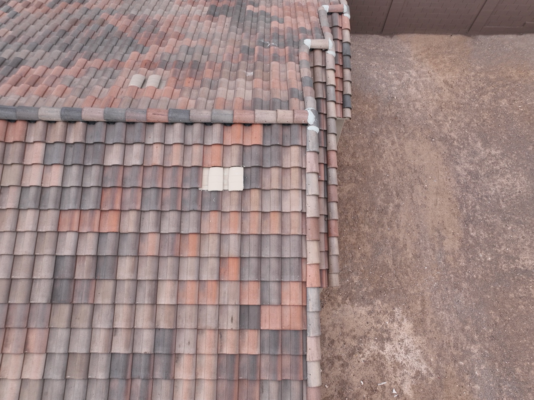 Aerial survey of a residential community's rooftops