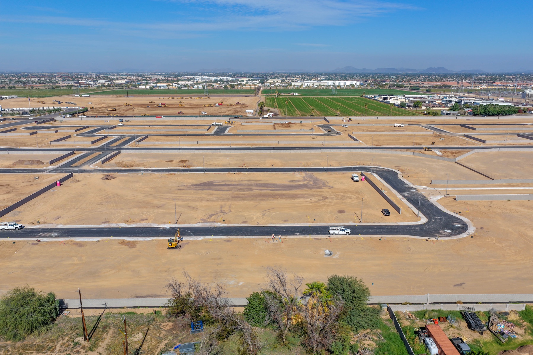 Orthomosaic aerial map of a construction site