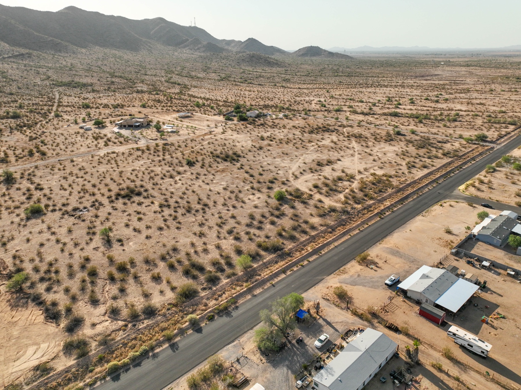 Top-down aerial of a residential lot showing boundaries and outdoor space