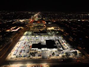 phoenix aerial photography dealership night