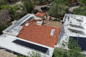 tile roof solar array aerial band