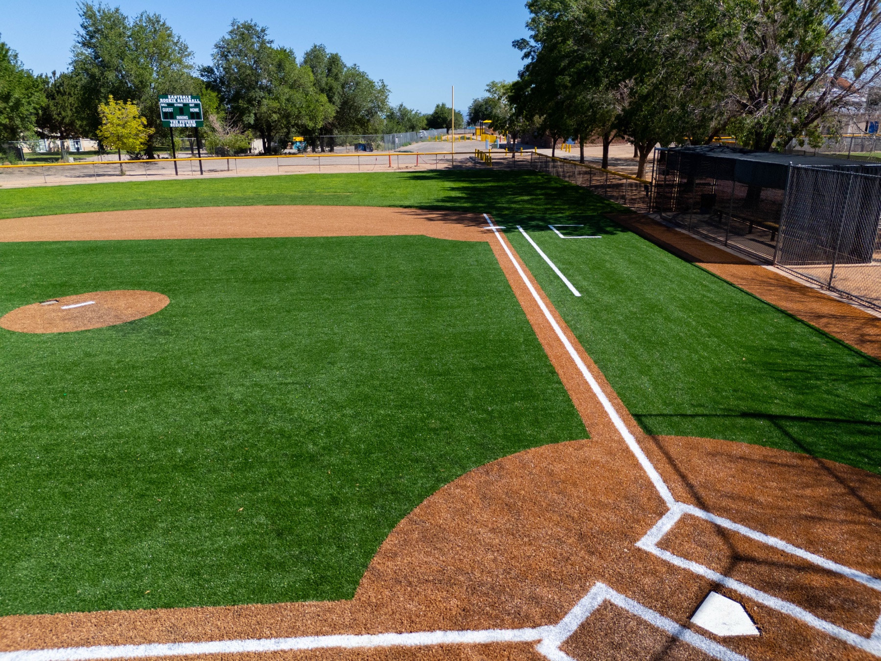 Aerial still from a commercial turf installation client shoot