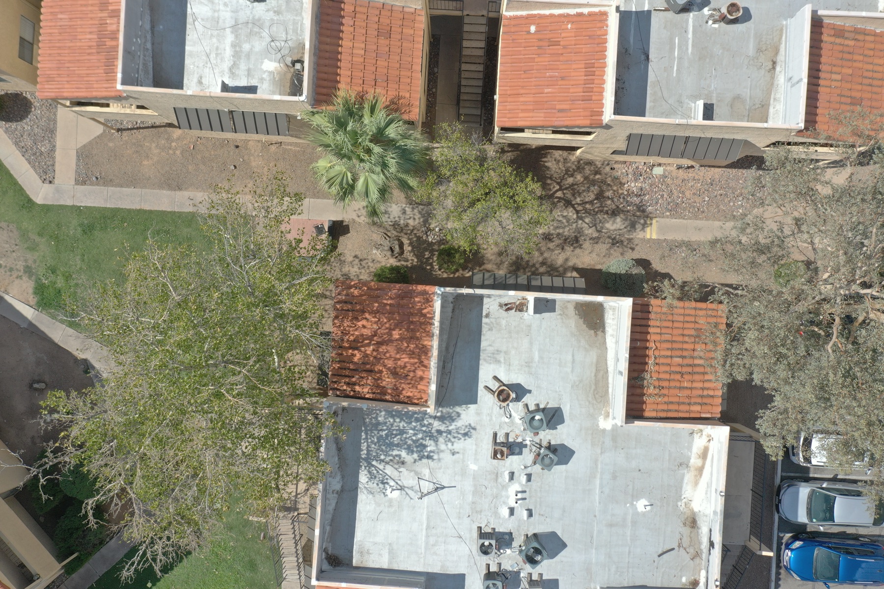Aerial survey of community rooftops near Golf Links Road in east Tucson